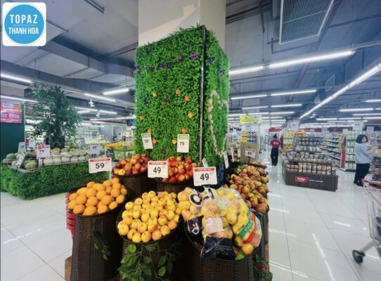 Hình ảnh gian hàng thực phẩm ở Winmart Thanh Hoá