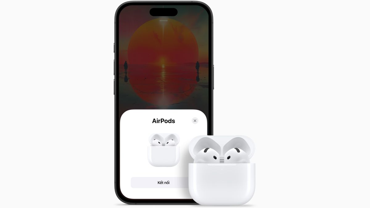 kết hợp giữa iPhone và AirPods