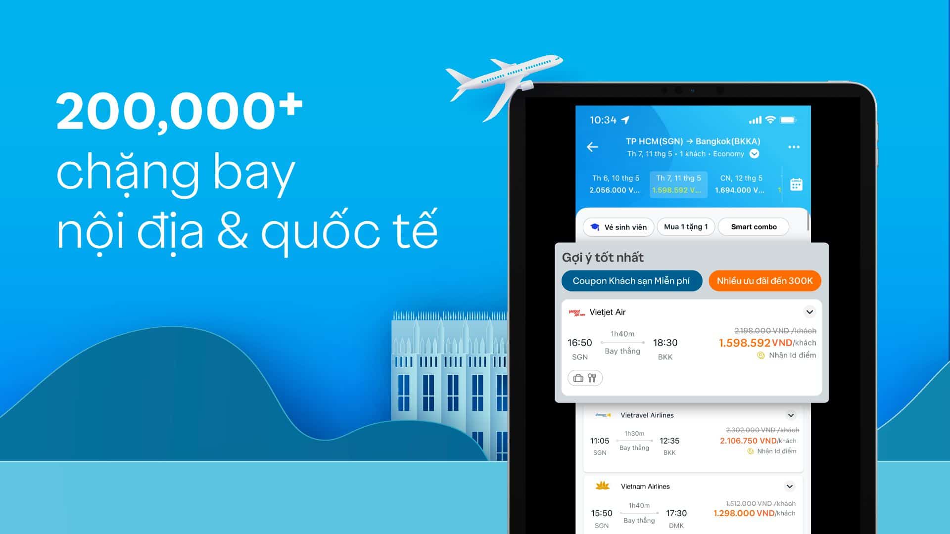 Chọn nền tảng uy tín như Traveloka