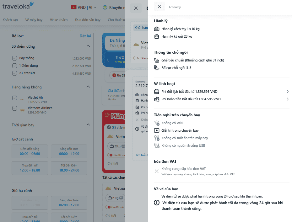 Đọc kỹ các điều kiện đổi hoặc hoàn vé