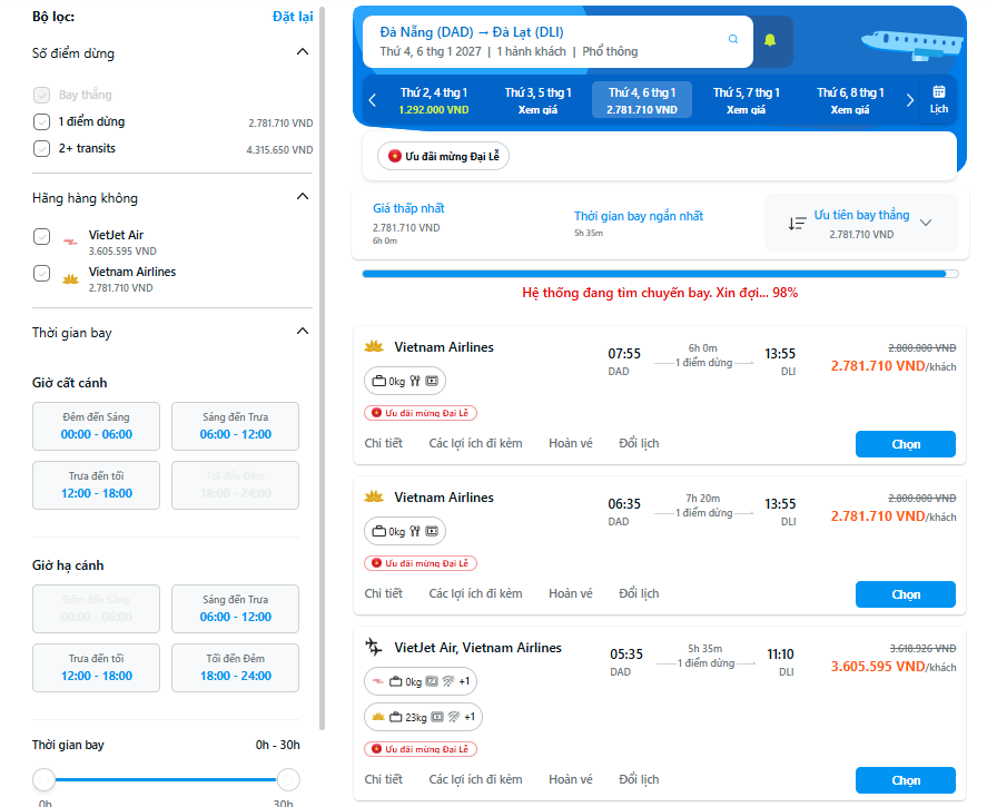 So sánh giá của nhiều hãng